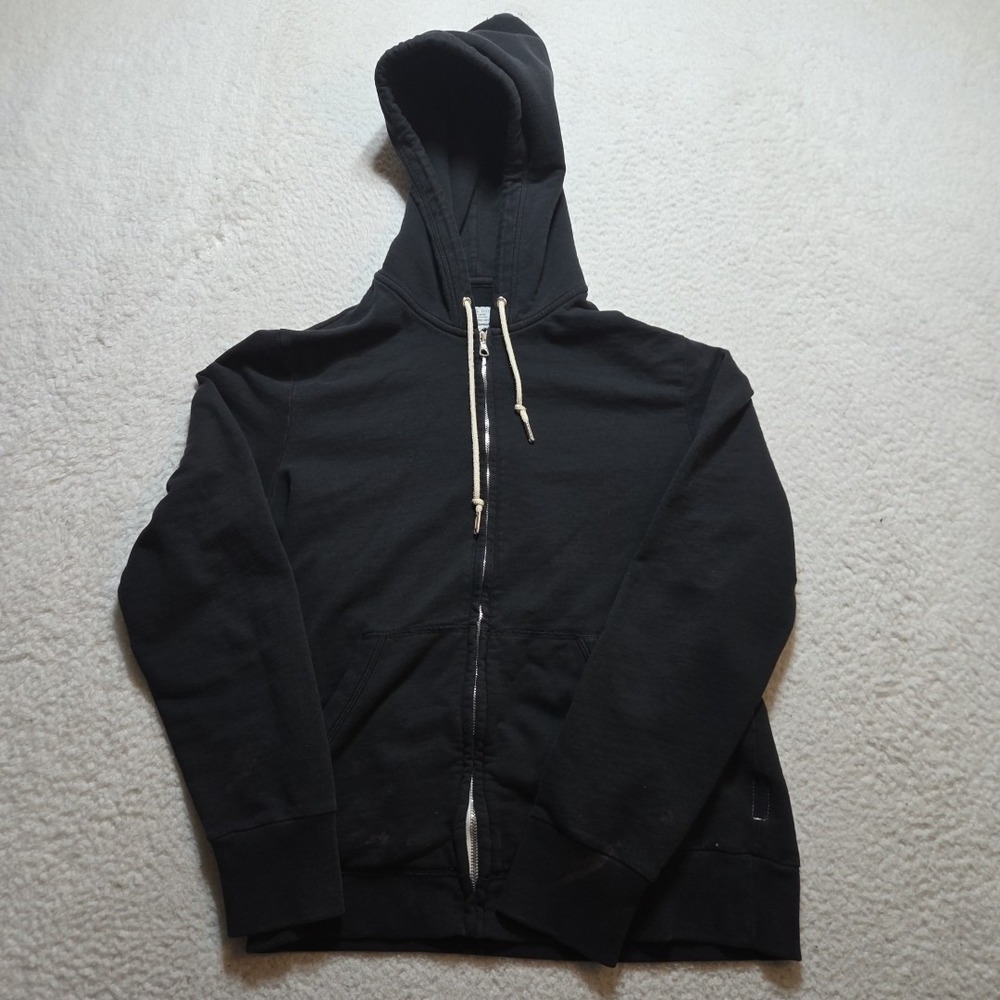 Rag And Bone Full Zip Faded Black Hoodie Size Medium